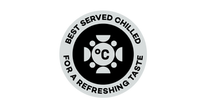 Circular black and grey logo with the words 
