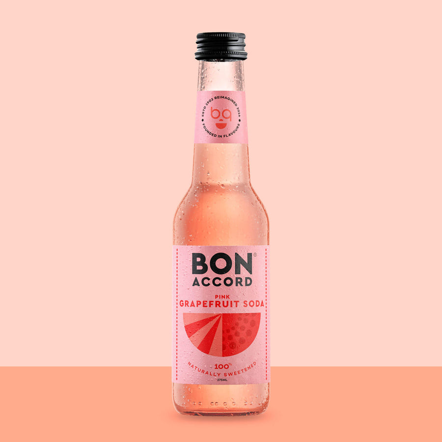 Pink Grapefruit Soda Bon Accord Soft Drinks
